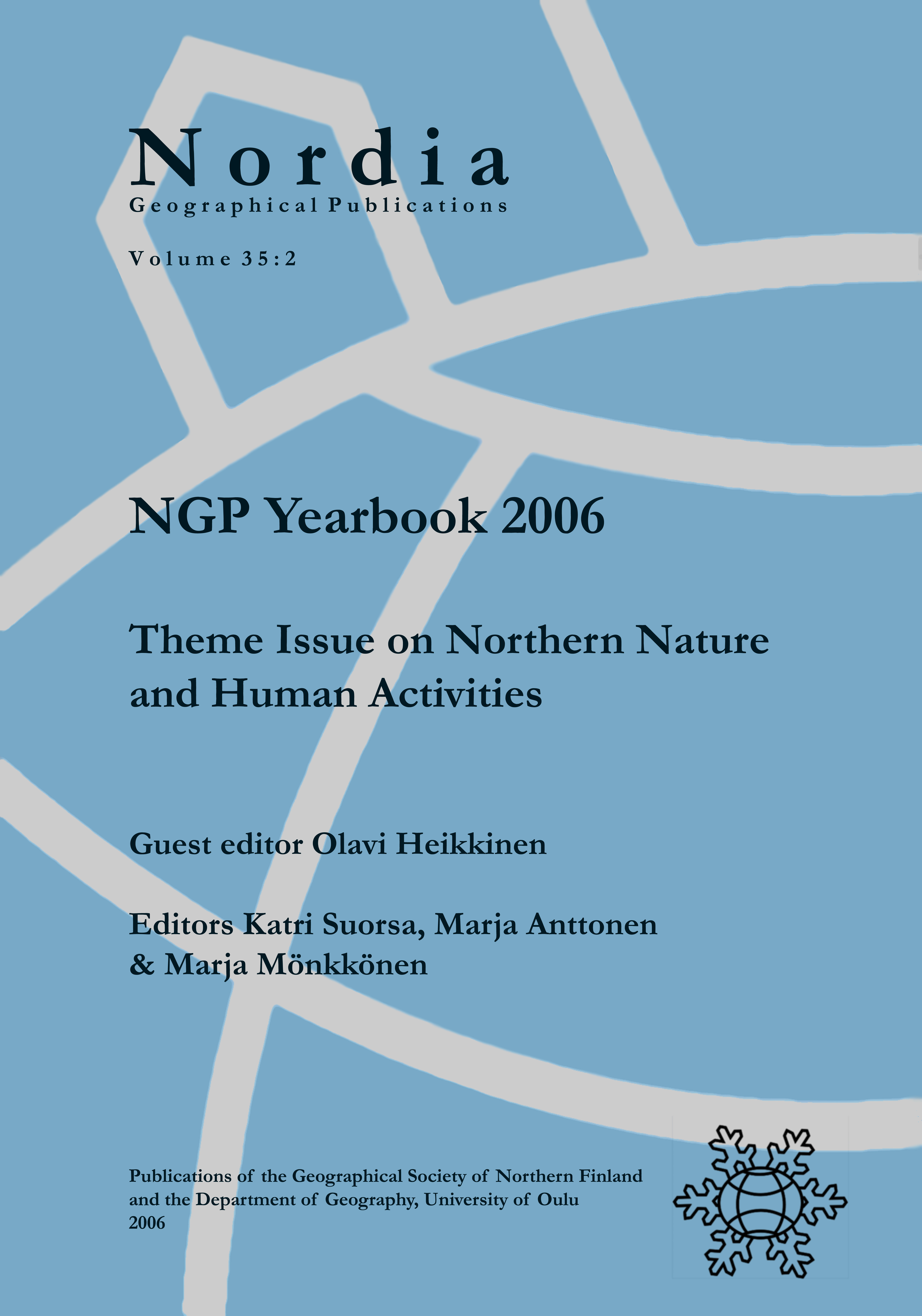 					View Vol. 35 No. 2: NGP Yearbook 2006: Theme Issue on Northern Nature and Human Activities
				