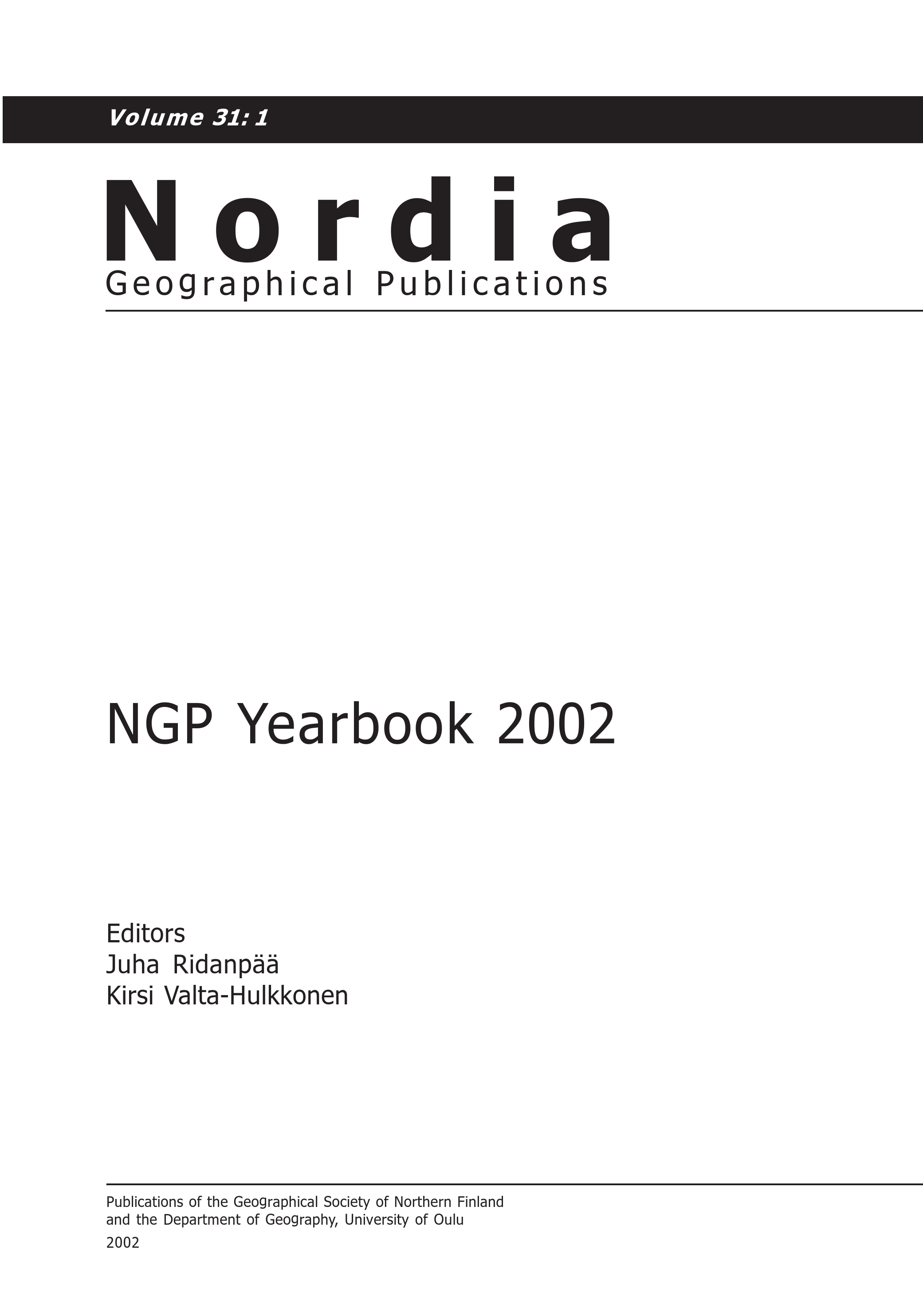 					View Vol. 31 No. 1: NGP Yearbook 2002
				